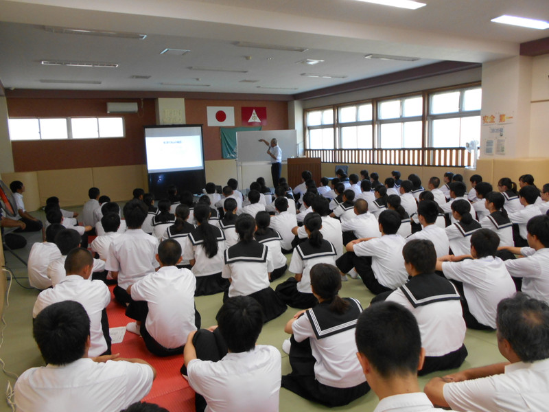 若狭町立上中中学校フォトニュース 7/19（火）睡眠講演会（3年）
